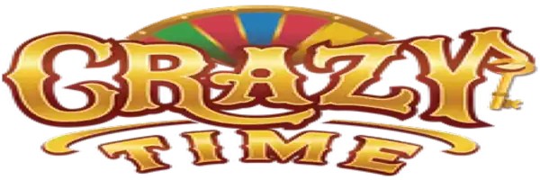 Crazy Time online game logo by Evolution on wolfcasino.org