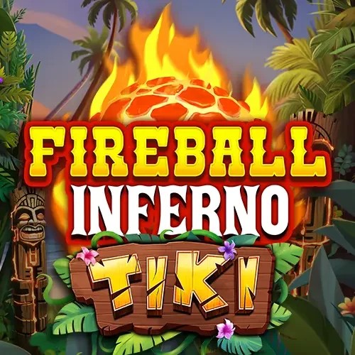 Fireball Inferno Tiki by NetEnt, showcased at wolfcasino.org – game logo