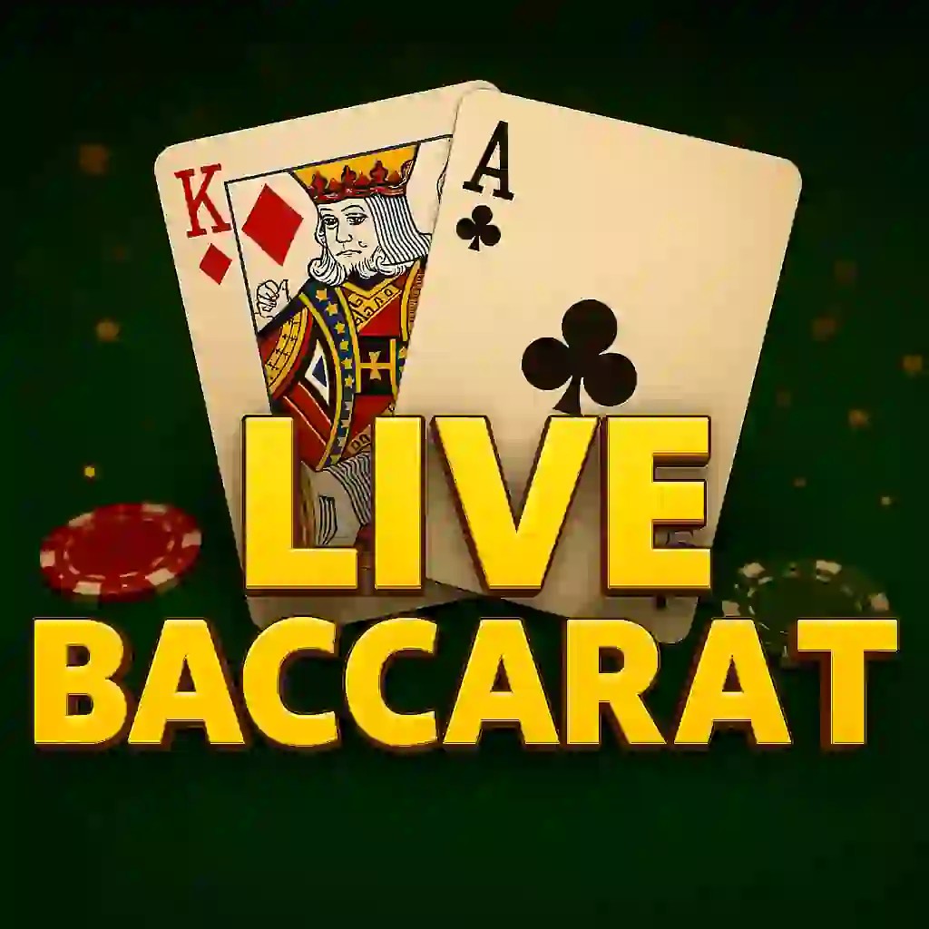 Live Baccarat game by Evolution – logo hosted on Wolf Casino