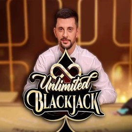 Official Live Casino logo: Unlimited Blackjack by Ezugi at Wolf Casino